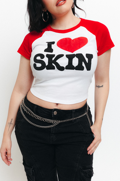 I ❤️ Skin Baby Tee ( PRE ORDER Estimated Shipping is 2-4 weeks from purchase)