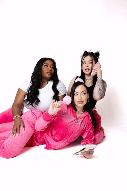 Show Some Skin Juicy Velour Set Top