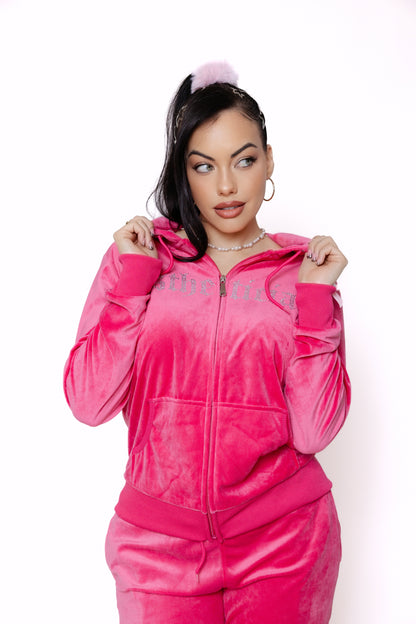 Show Some Skin Juicy Velour Set Top